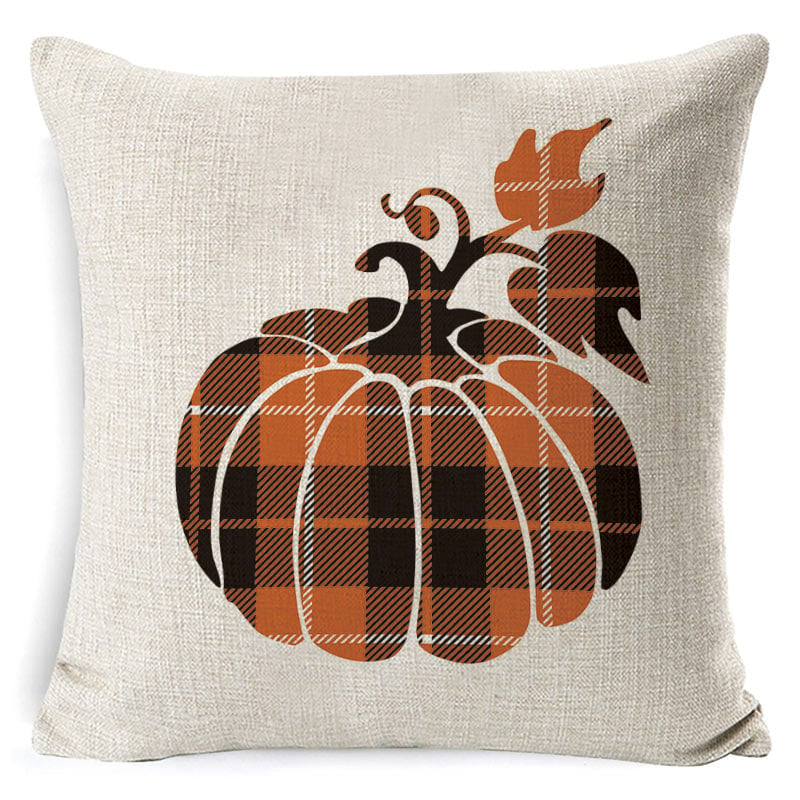 Coussin d'oreiller en peluche de lin pour canapé, Thanksgiving, Pâques