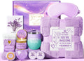 Birthday Gifts for Women Self Care Gifts Get Well Soon Gifts Basket for Women Lavender Relaxing Spa Gifts Care Package w/ Blanket Unique Valentines Day Gifts for Her Mom Wife Girlfriend Friend Sister