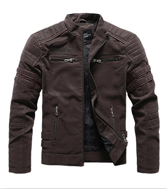 Custom Men's Fall Winter Motorcycle Jacket - Plus Size
