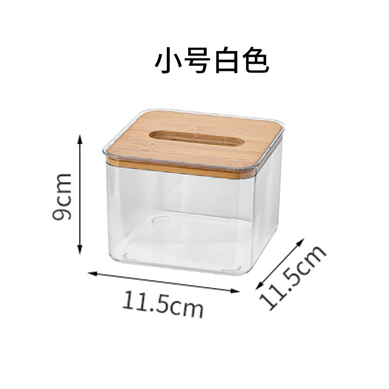 Nordic Minimalist Transparent Tissue Box for Home Use