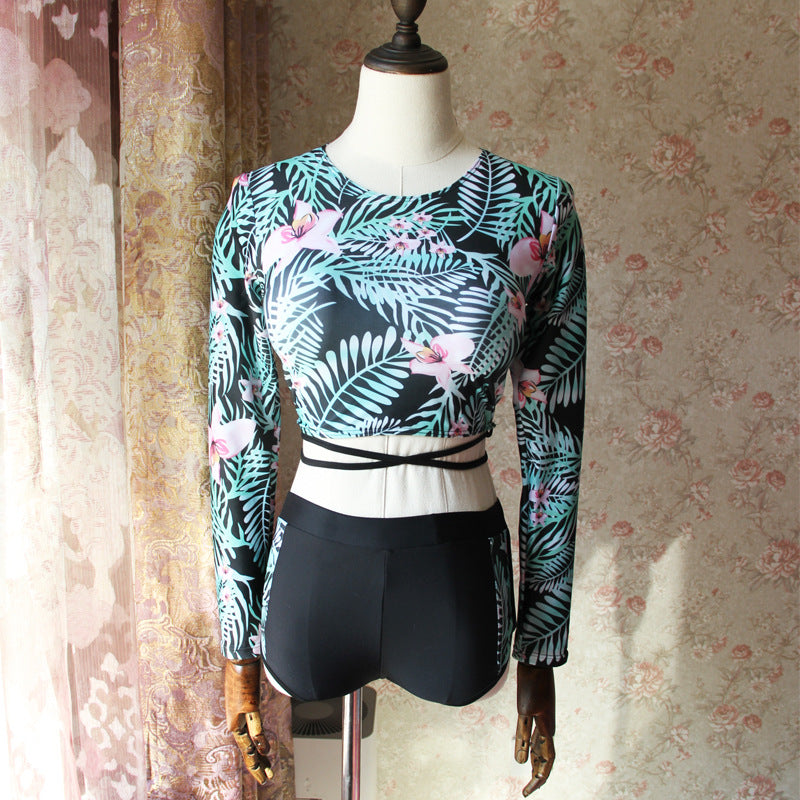 Women's Long Sleeve Surfing Swimsuit and Diving Set
