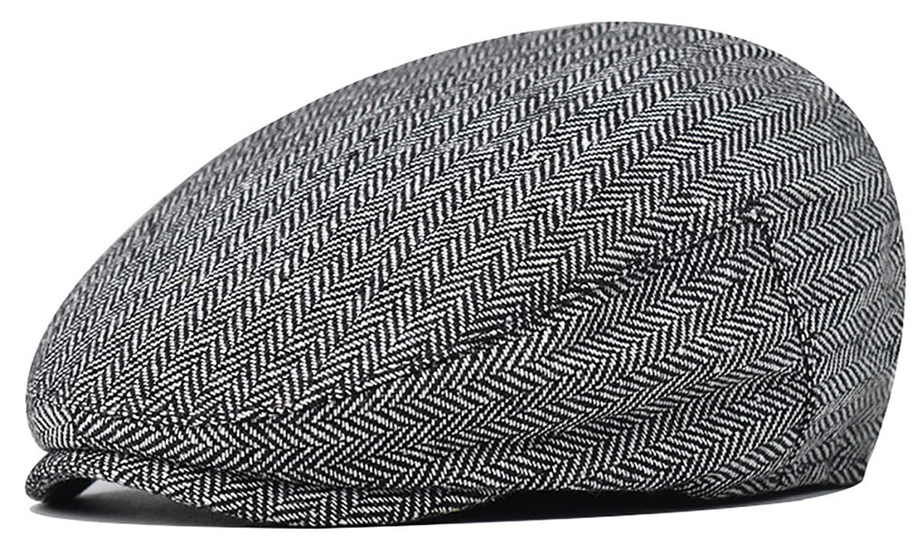 KorhLeoh Newsboy Hats for Men Flat Cap Newsies Hat Adjustable Cadet Cabbie Cap Driving Cabbie Hunting Cap Gray