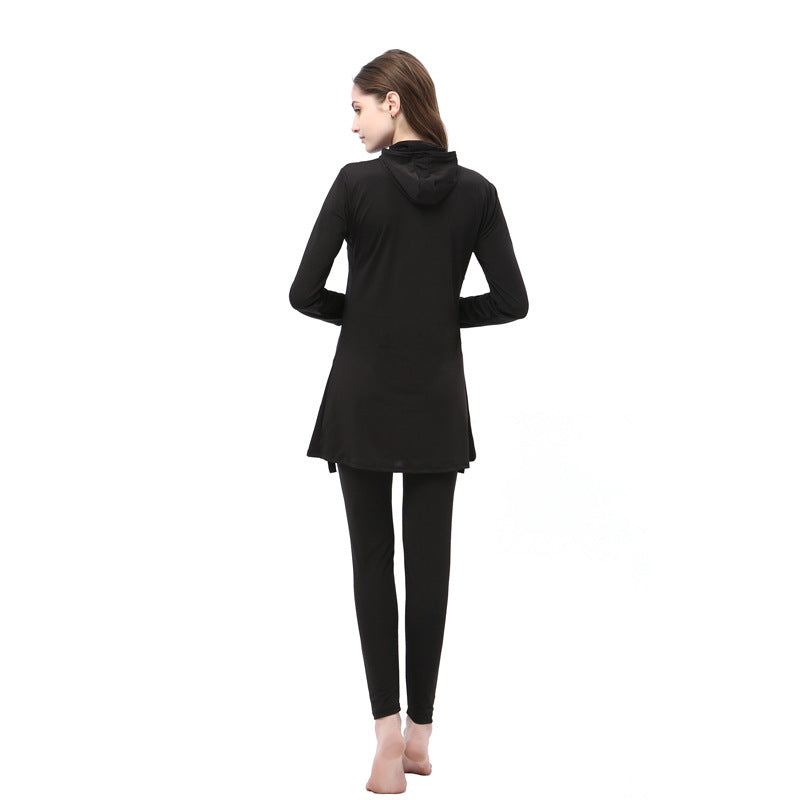 Women's Conservative Long Sleeve Swimsuit Two-Piece Set
