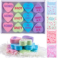 JOYIN 12 Packs Valentine’s Day Heart Shape Bath Bomb with Cards for Kids Party Favors Valentine’s Greeting Cards Heart Soap Day Gift for Her