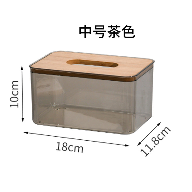 Nordic Minimalist Transparent Tissue Box for Home Use