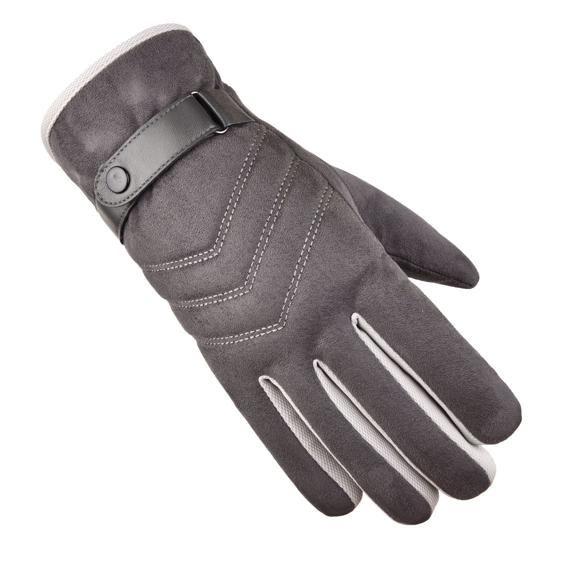 Thick Winter Suede Cotton Gloves for Outdoor Riding