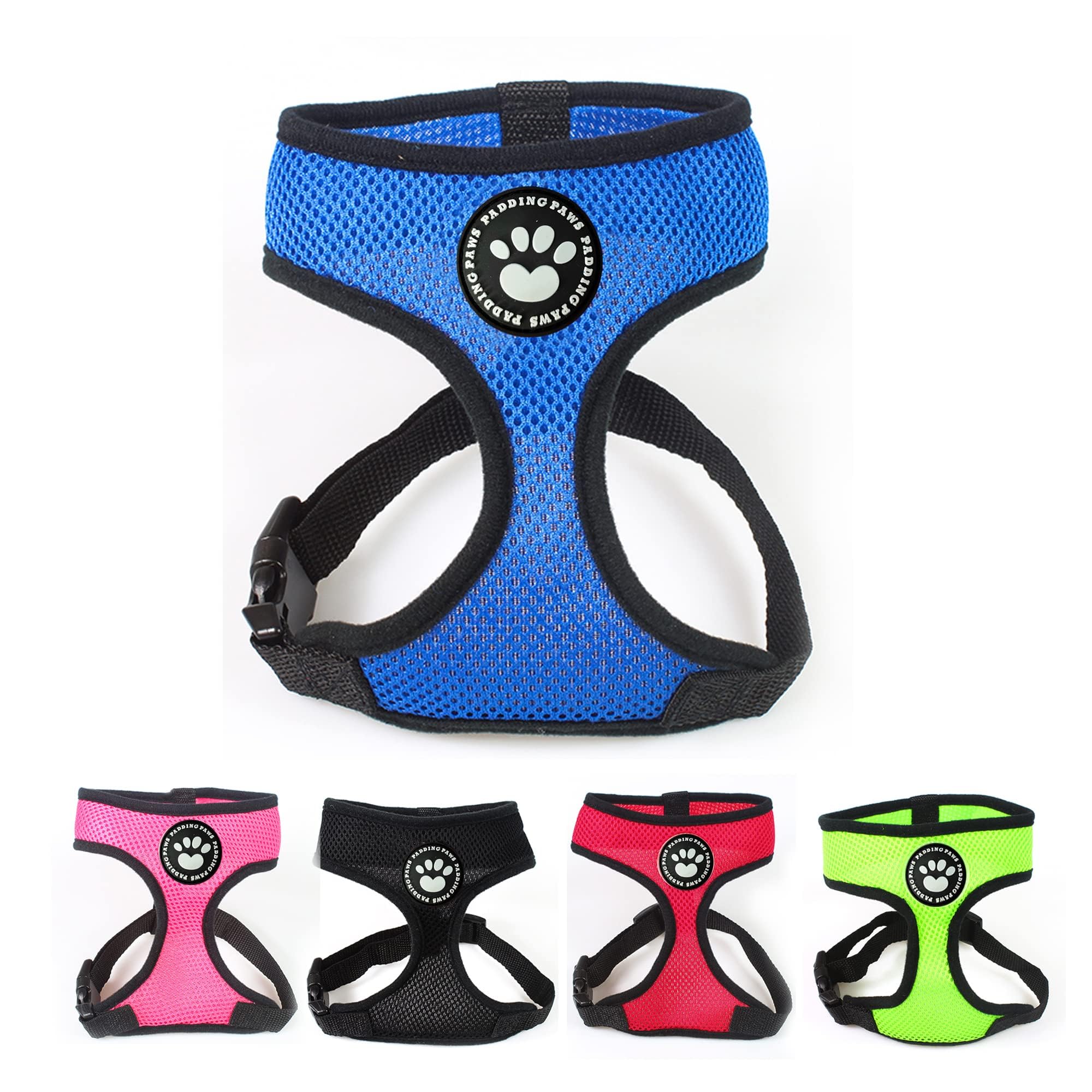 Dog Harness for Small & Medium Dogs No Pull Puppy Harness Adjustable Soft Dog Vest Harness Pet Harness Padded Pet Vest Harness for Outdoor Walking Training Dogs Cats(BlueXS)