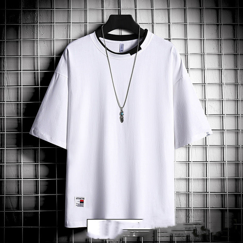 Men's Summer Loose Fit Short Sleeve T-Shirt 2020