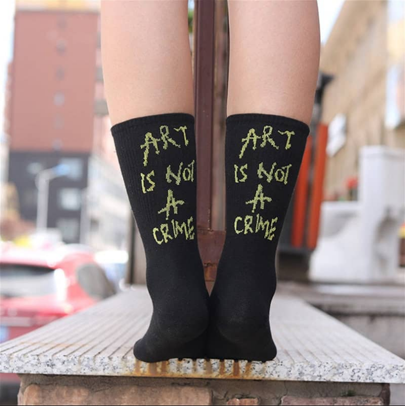 Casual Ladies' Letter Print Socks