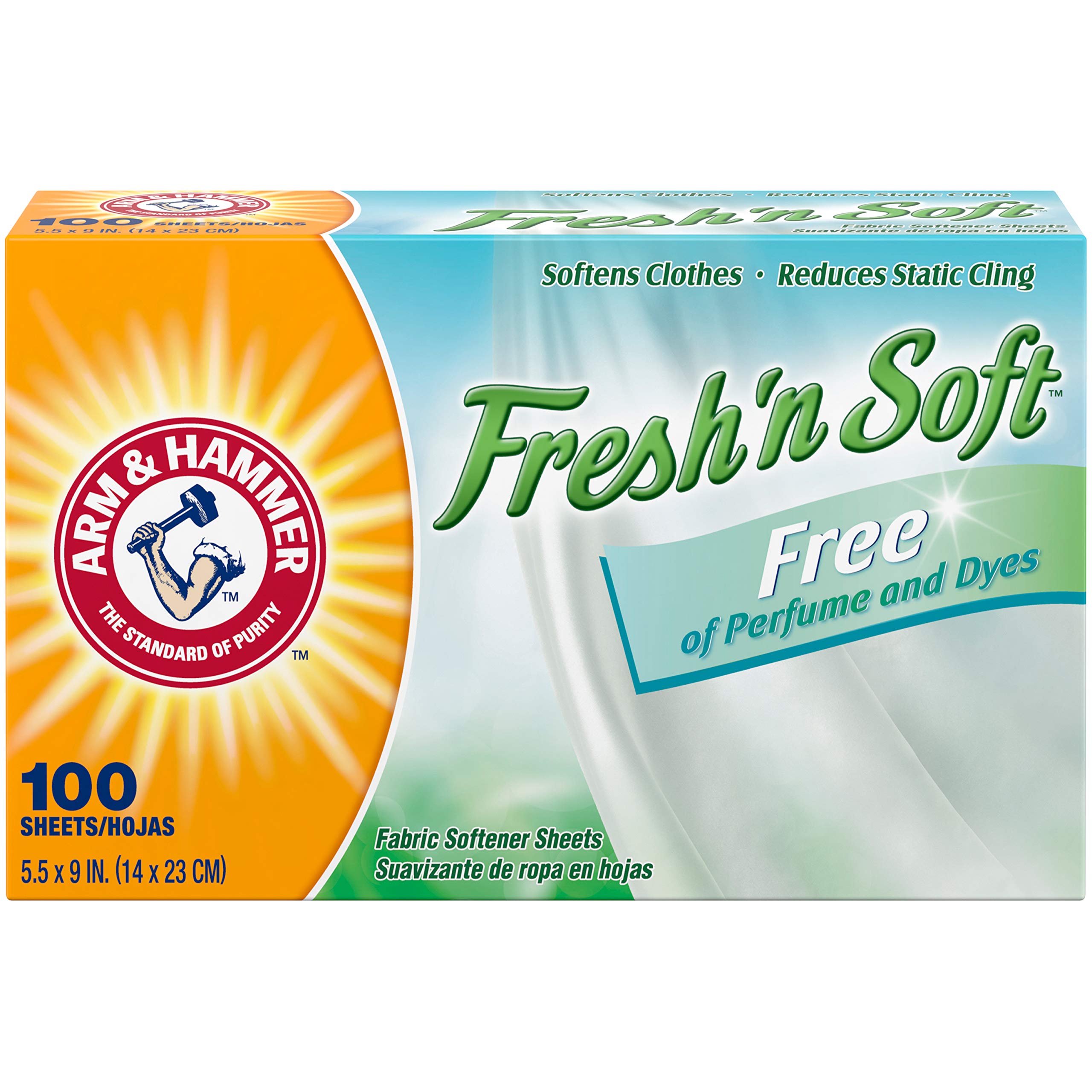 ARM & HAMMER Αντιστατικά Μαντηλάκια Στεγνωτηρίου χωρίς Άρωμα και Χρωστικές 100 τμχ