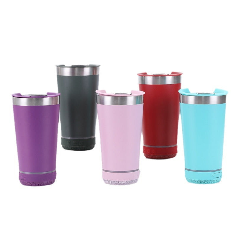 20oz Stainless Steel Travel Mug with Bluetooth Speaker