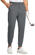 Willit Mens Golf Joggers Pants Stretch Slim Fit Work Dress Pants Quick Dry Athletic Pants with Pockets Steel Gray M