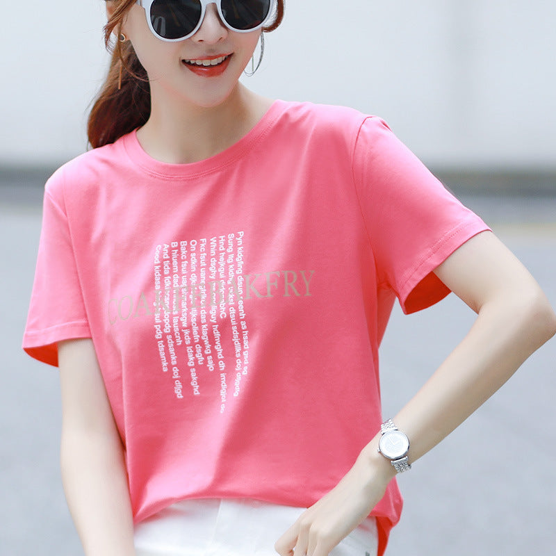 Korean Style Loose Fit Slimming Short Sleeve T-Shirt
