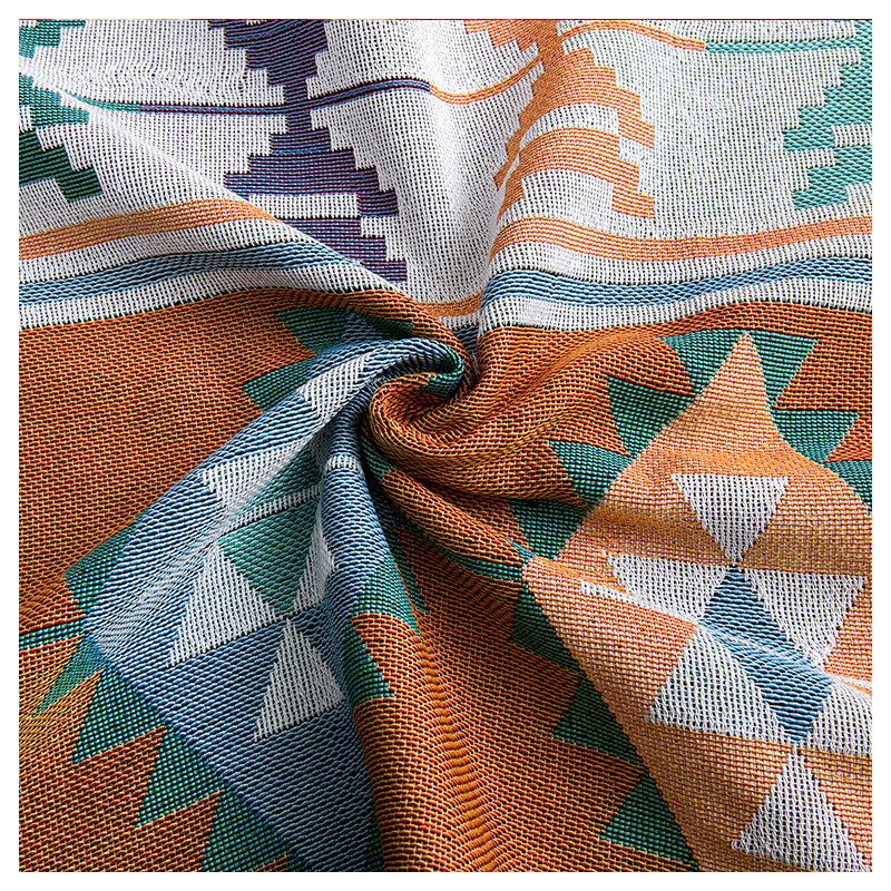 Dulcis Thick Cotton Sofa Blanket with West Pattern