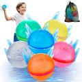 【Lot de 6】WABALLO Ballons à eau réutilisables à remplissage rapide pour enfants Activités de plein air Magnétiques sans latex Jouets de piscine de plage pour enfants Bombe à eau auto-scellante à remplissage rapide pour fête d'été