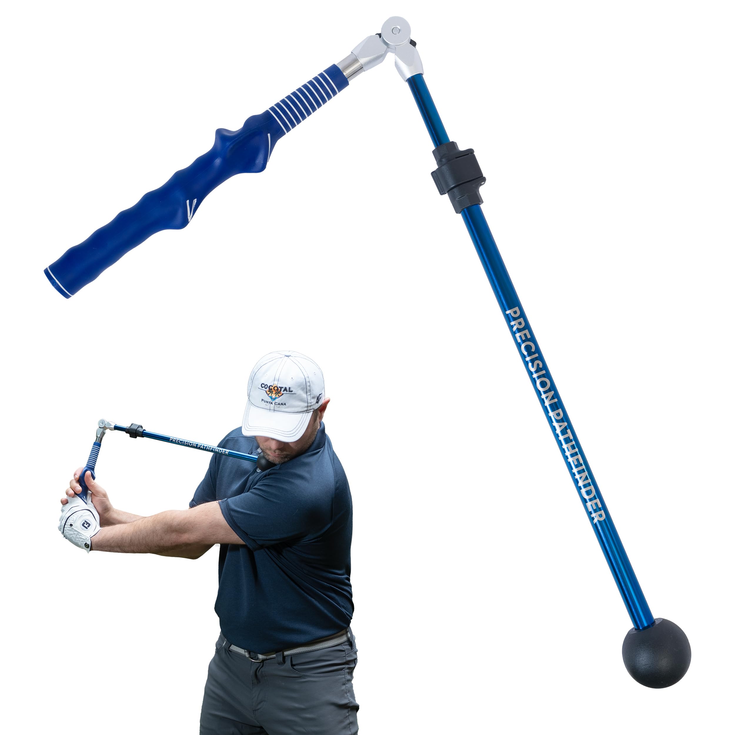 Precision-Pathfinder Golf Swing Trainer - Achieve Precision and Power Portable Golf Training Aid for Perfect Swing Path Right-Handed Grip Trainer Improve Golf Swing Mechanics
