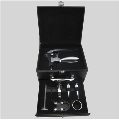 9-Piece Wine Opener Set in Wooden Gift Box
