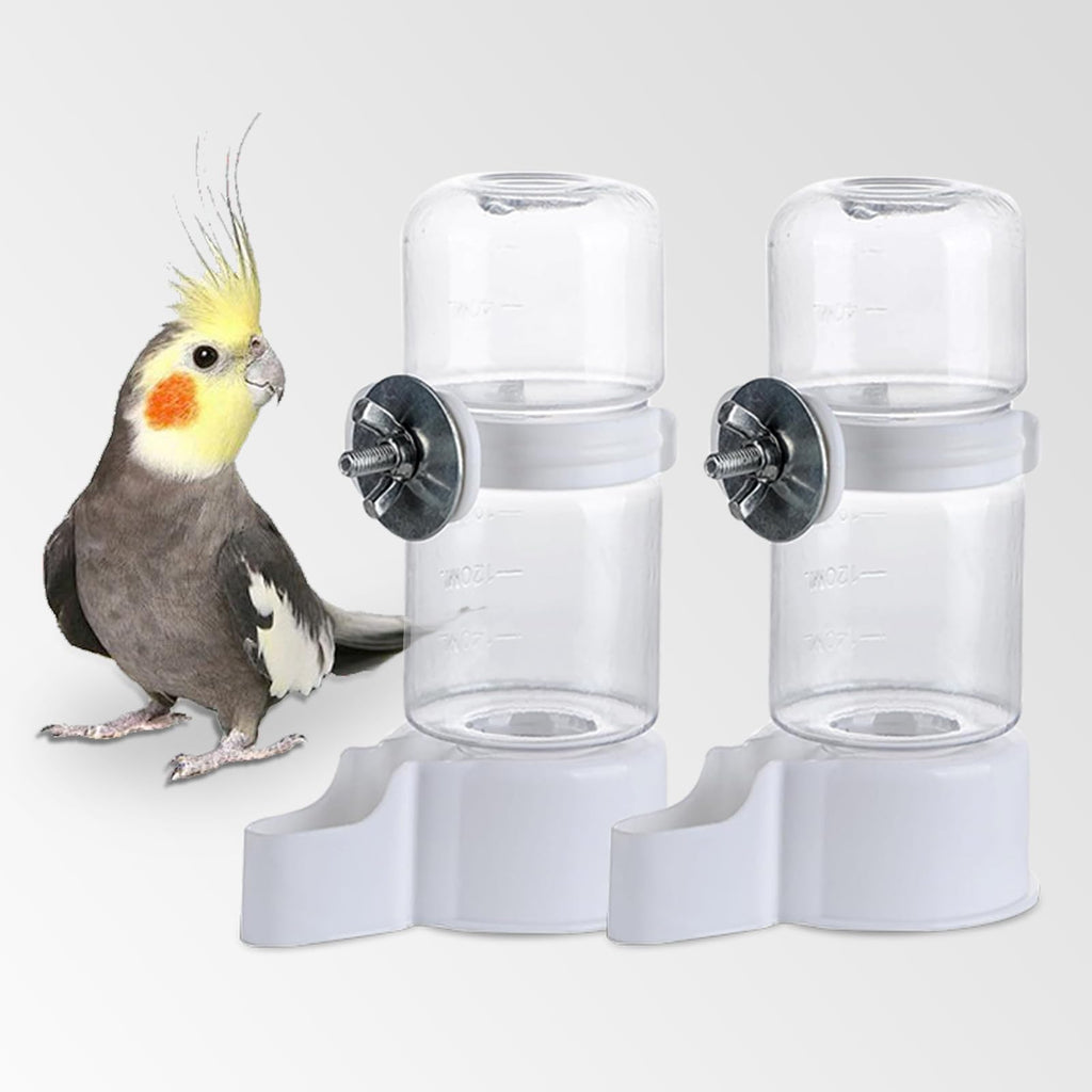 WQY Groceryshop 2 Pcs Automatic Pet Bird Water Feeder Bird Water Dispenser for Cage Bird Cage Suspended Automatic Water Dispenser Bird Feeders for Parakeet Budgie Cockatiel Lovebirds Canary Finch