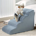 LEXTRO Dog Steps for Bed 4-Steps Dog Stairs for Bed Dog Ramp for Bed with Highly Supportive Foam and Non-Slip Bottom Dog Stairs for Large Dogs and Medium Dogs (High 19.7 Inch)