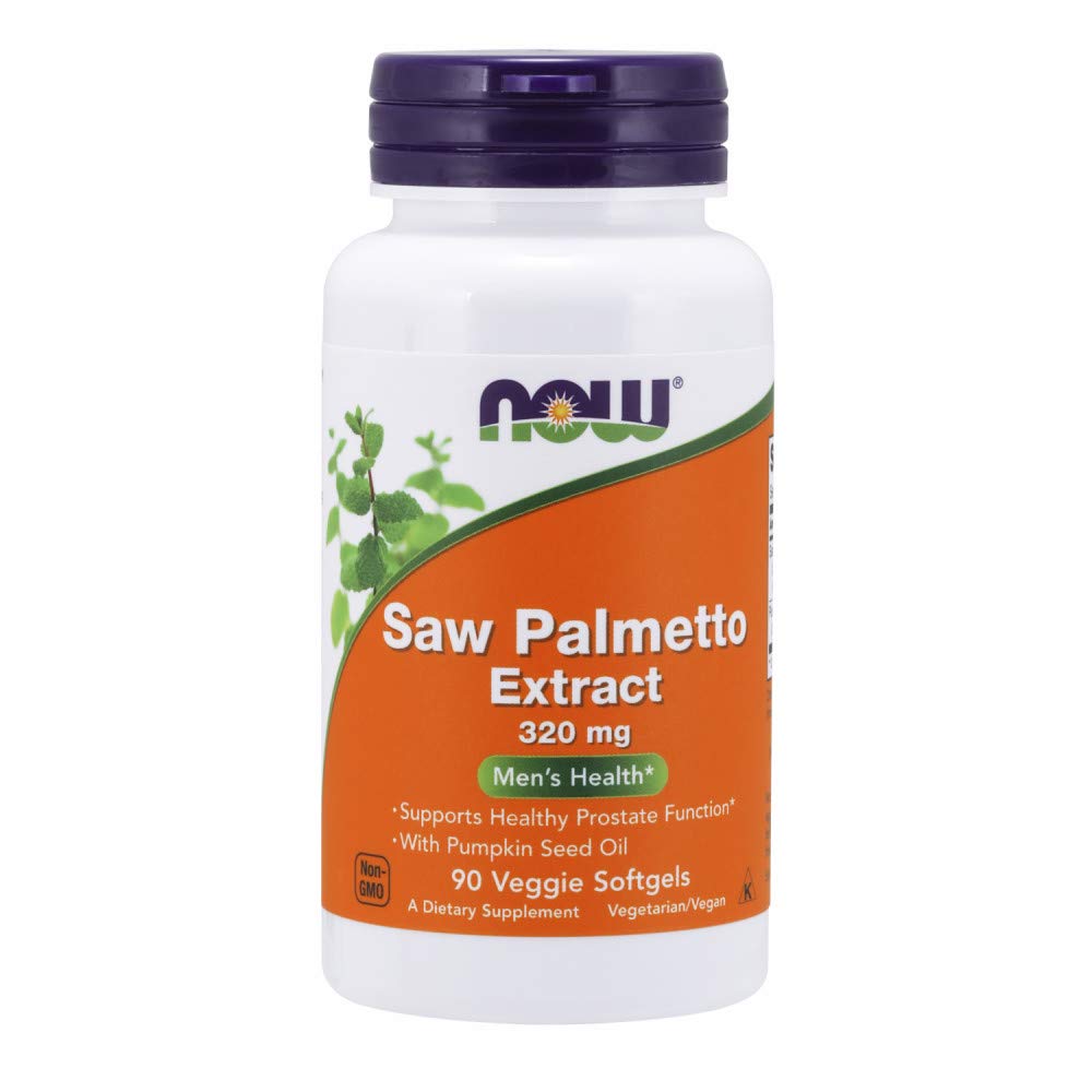 NOW Foods Supplements Saw Palmetto Extract 320 mg with Pumpkin Seed Oil Mens Health* 90 Veg Softgels
