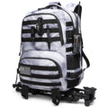 Aodethon 45L Military Tactical Backpack 3 Day Assault Pack with Molle Bug Out Bag Waterproof Large Army Rucksack (BlackWhite Camo)