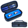 WOODAKE Insulin Vial Cooler Travel Case TSA Approved Portable Medication Cooler for Insulin Vials and Pens Compact Insulin Cooler Travel Case with Reusable Ice Brick for Long-Lasting Cooling (Blue)
