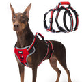 PUPTECK Escape Proof Dog Harness with Padded Handle No Pull Pet Vest Harness Durable Reflective for Medium Large Dogs Walking Training and Running Red L