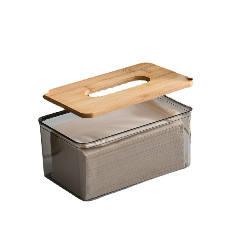 Nordic Minimalist Transparent Tissue Box for Home Use