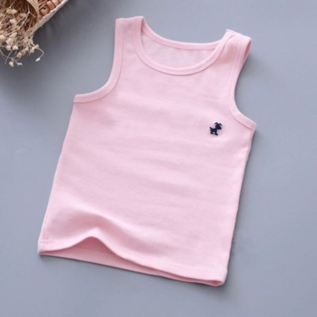 Girls' Graphic Cotton T-Shirt Summer Sleeveless Top