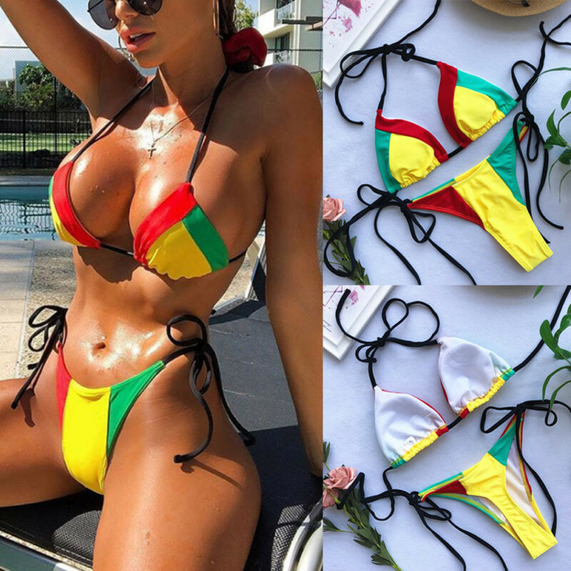 Sexy Bikini with Back Tie Two-Piece Swimwear Set