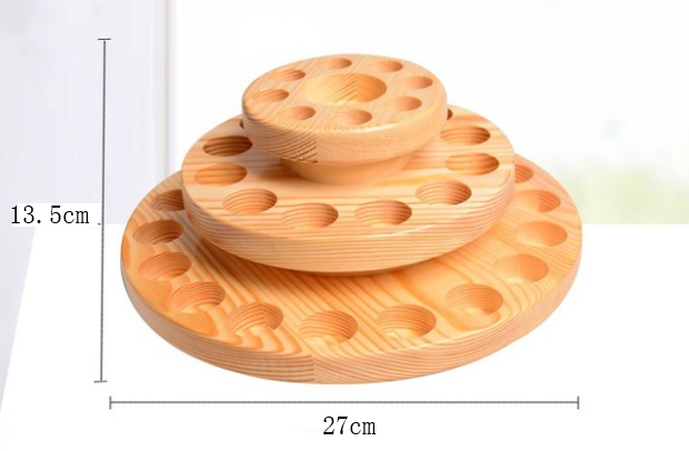 Wooden Essential Oil Box with Rotating Display Stand