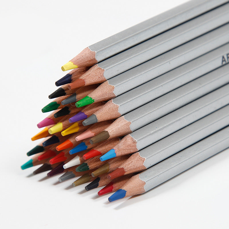 36-Color Colored Pencil Set in Metal Box for Art