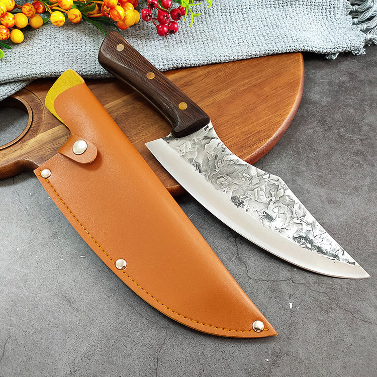 Forged Hammered Multi-Use Butcher Knife in Stainless Steel