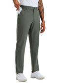 Willit Mens Golf Pants Stretch Dress Pants Slim Fit Quick Dry Casual Work Pants with Pockets Dark Forest 30W x 30L