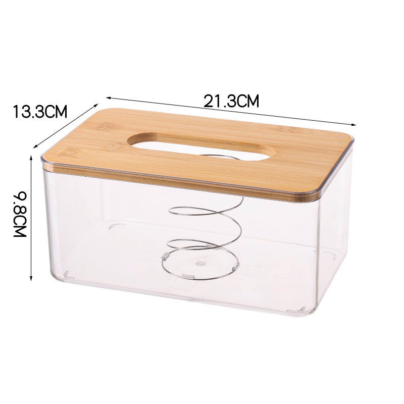Nordic Minimalist Transparent Tissue Box for Home Use
