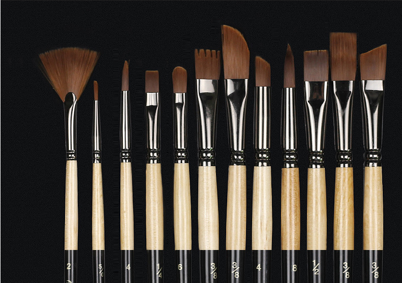 Watercolor Brush Set with 12 Paints in Metal Box