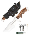 Himalt 10"Handmade D2 Steel- Fixed Blade Hunting Knife With Sheath-Walnut Wood Handle-Bushcraft knife-Survival Knife-Camping knife-Ideal For EDC skinning Camping Outdoor-Best Hunting Knives For Men.