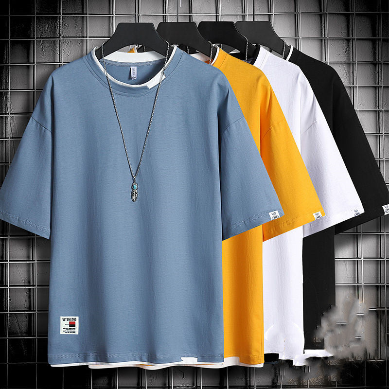 Men's Summer Loose Fit Short Sleeve T-Shirt 2020