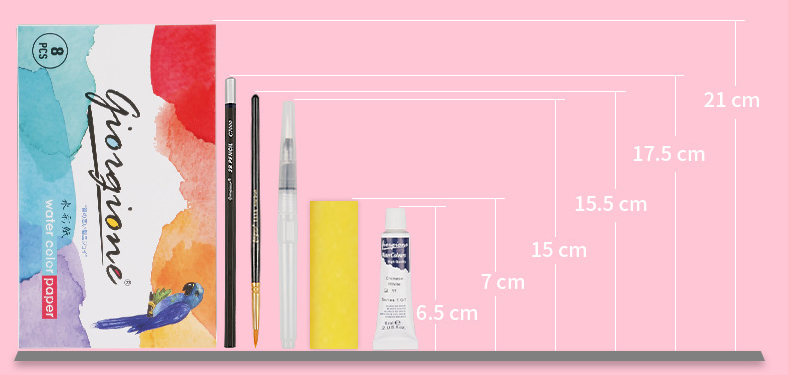 Ensemble complet de 36/48 couleurs d'aquarelles et accessoires