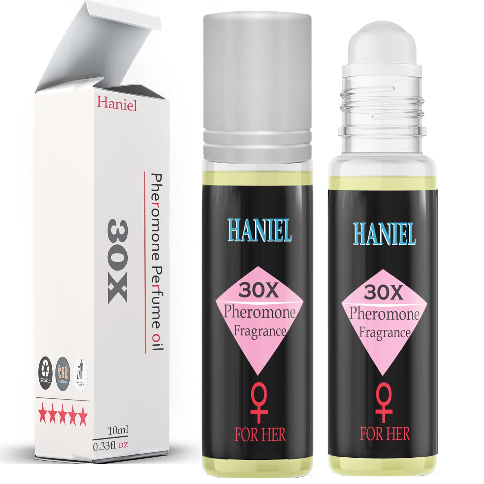Parfums Haniel pour Femme - Élégance Envoûtante de Musc. Parfum Roll-on Venom, Senteur Irrésistible pour Femme. Lot de 2