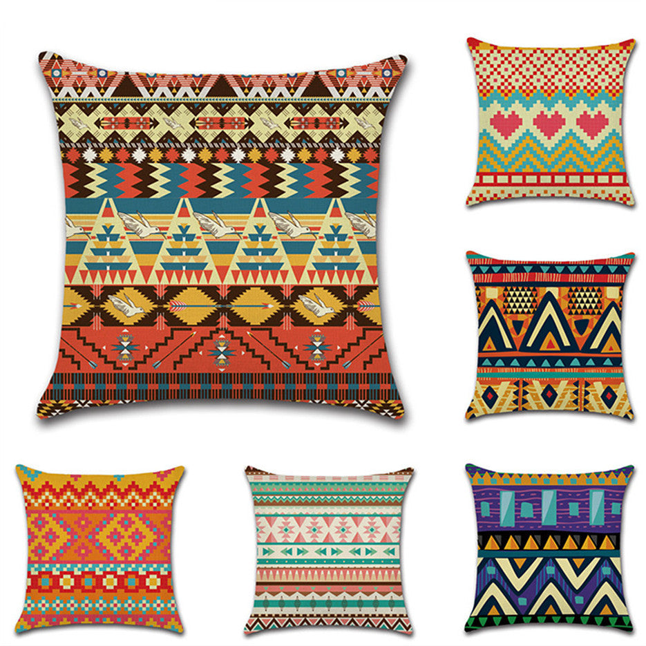 Coussin de siège auto et housse de coussin en lin style bohème