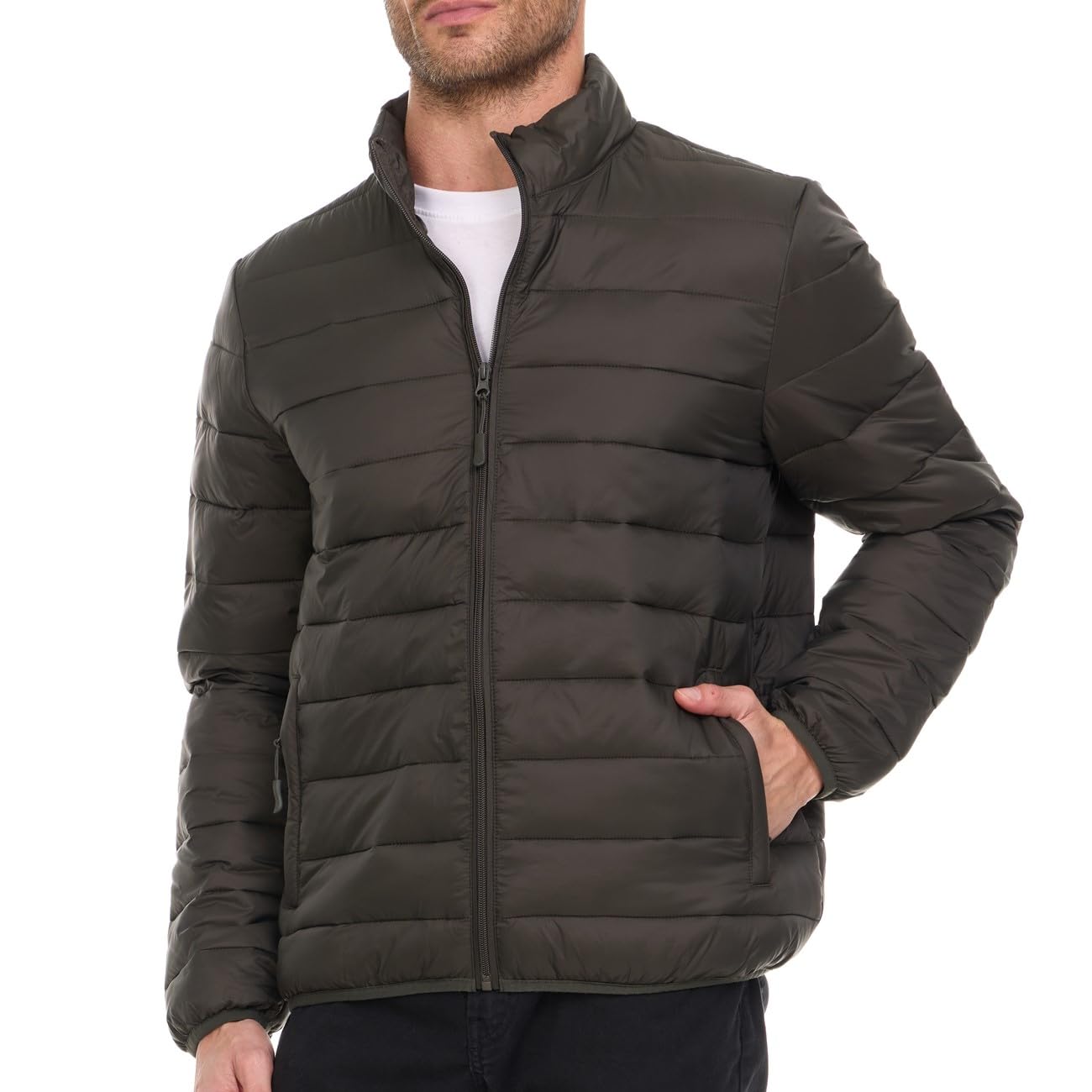 Outerfit Doudoune Homme, Veste d'Hiver Légère et Chaude pour Homme