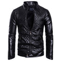 Men's Ouma Casual Stand Collar Leather Motorcycle Jacket