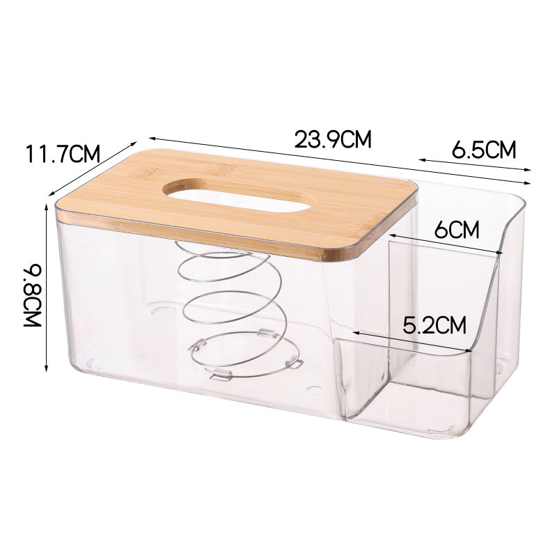 Nordic Minimalist Transparent Tissue Box for Home Use