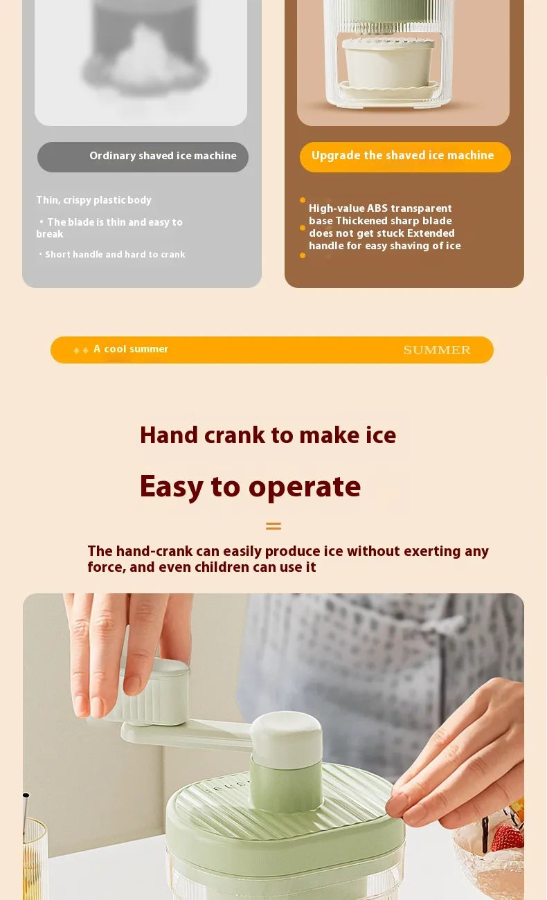 Manual Household Ice Crusher & Slush Maker