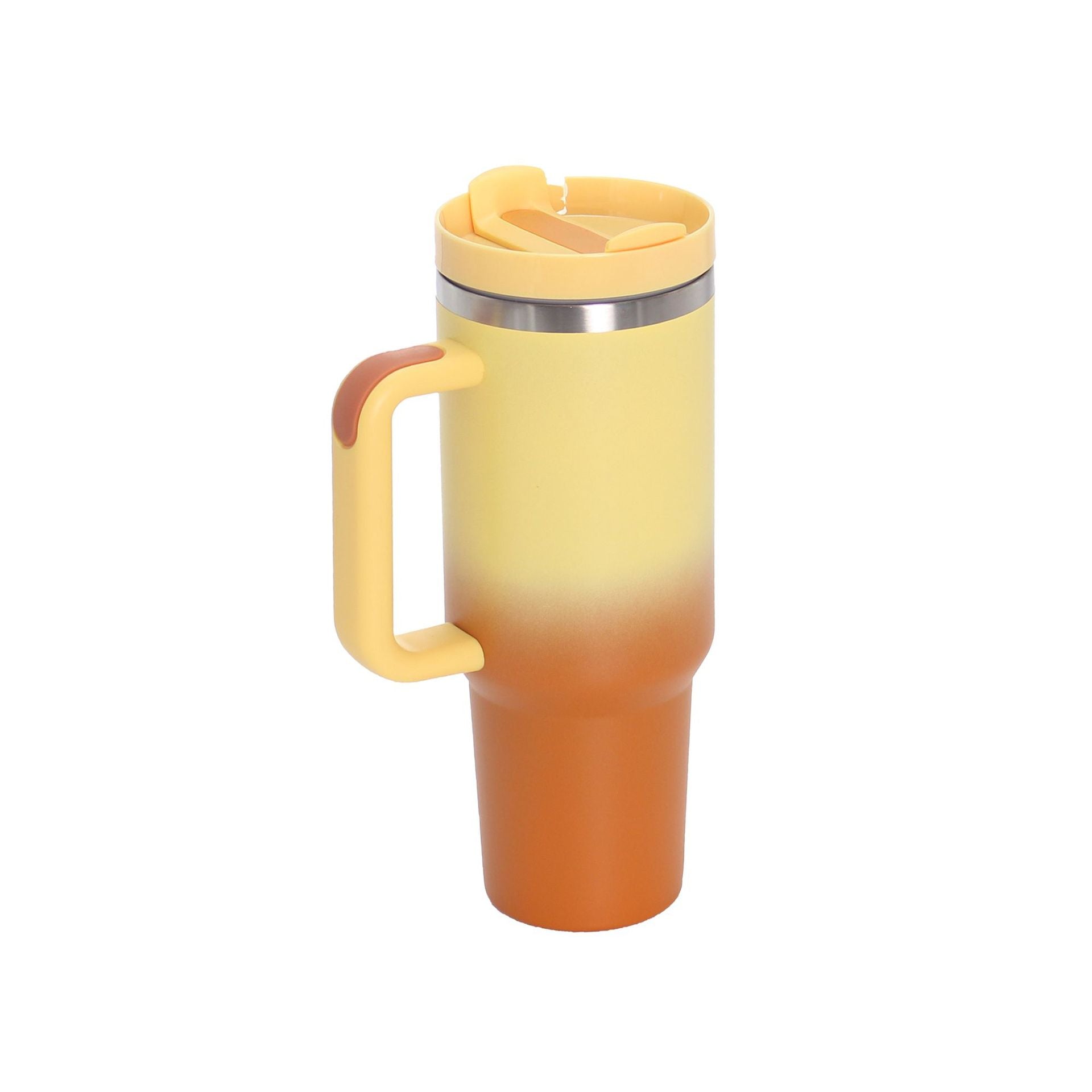 40oz Stainless Steel Travel Mug with Straw & Handle