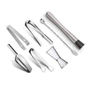 Stainless Steel Ice Scoop and Ice TongsFood Scoop Metal Ice Scooper&Buffet Clip for Home Bar Buffet Wedding Canisters Easy Clean & Durable (N-silver)