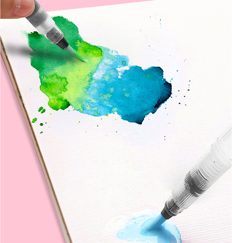 Ensemble complet de 36/48 couleurs d'aquarelles et accessoires