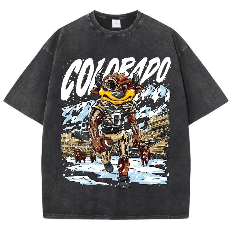 American Vintage Oversized Skeleton Graphic T-Shirt