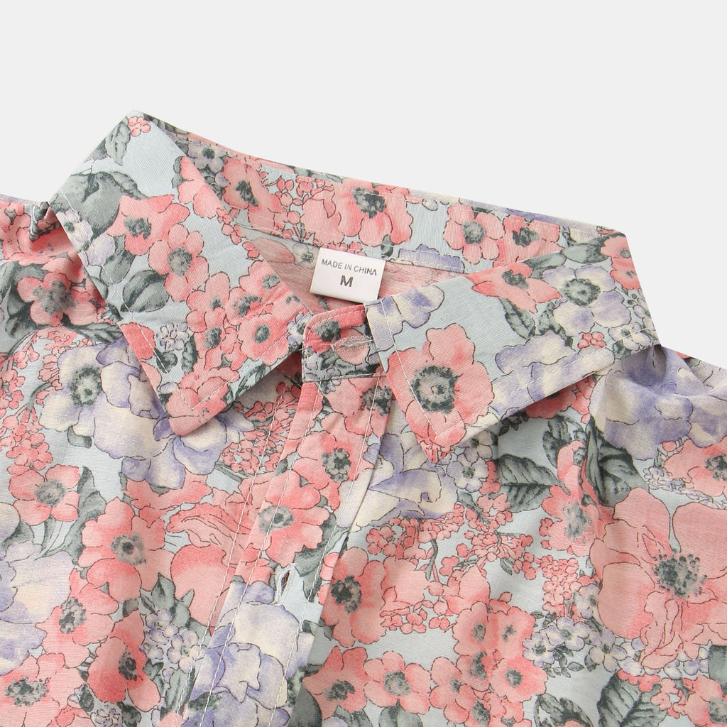 Men's Casual Short Sleeve Floral Shirt Summer 2022